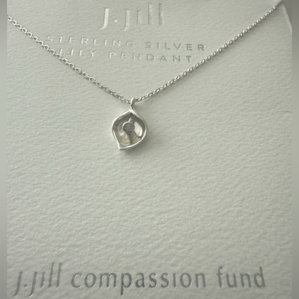 J Jill Compassion Fund Lily Necklace Sterling Silver